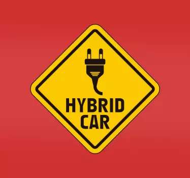 Vinilo para coche híbrido con enchufe - TenVinilo