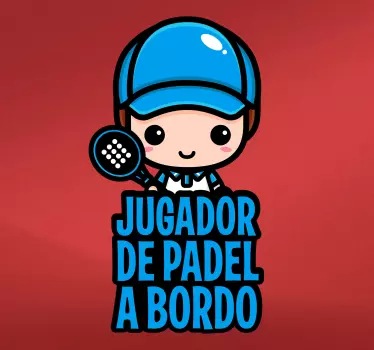 Vinilo para coche Jugador de pádel al tablero - TenVinilo