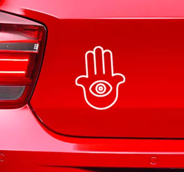 Vinilo para coche mano Hamsa espiritual - TenVinilo