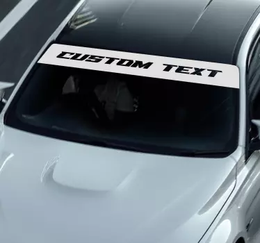 Pegatina para coche visera monocolor personalizada - TenVinilo