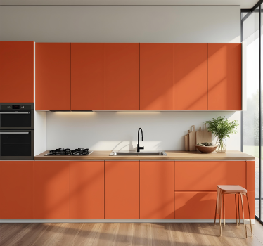 Vinilo para cocina color naranja brillante - TenVinilo