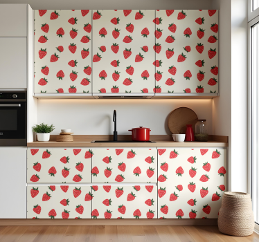 Vinilo para cocina diseño de fruta de cereza - TenVinilo