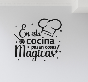 Vinilo para cocina en esta cocina encantada - TenVinilo