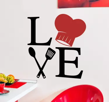 Vinilo para cocineros love - TenVinilo