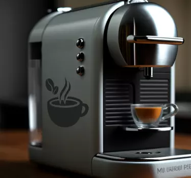 Vinilo para electrodoméstico taza de café - TenVinilo