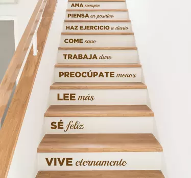 Vinilo para escalera en esta casa - TenVinilo