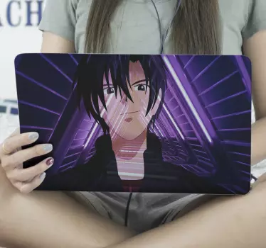 Vinilo para laptop anime chico en túnel - TenVinilo