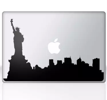 Vinilo para mac silueta Nueva York - TenVinilo