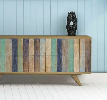 vinilo para muebles de madera de verano colorido - TenVinilo