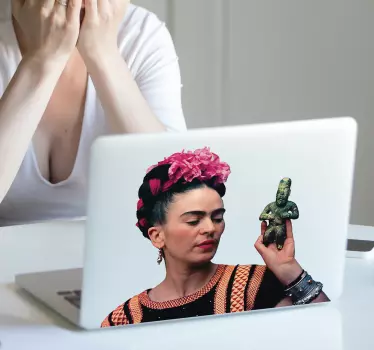 Vinilo para ordenador Frida Kahlo - TenVinilo