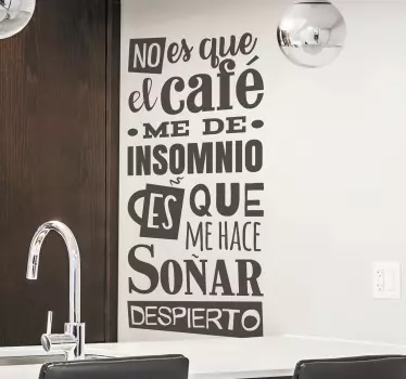 Vinilo cocina Frase café - TenVinilo