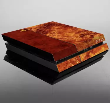 Vinilo para PlayStation textura fuego - TenVinilo