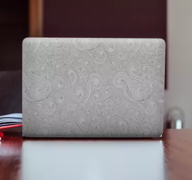 Vinilo para portátil patrón de líneas en espiral - TenVinilo