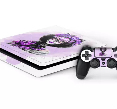 Pegatina para PS4 calavera Catrina - TenVinilo
