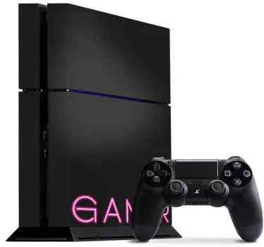 Vinilo para PS4 Jugador de diseño de neón - TenVinilo