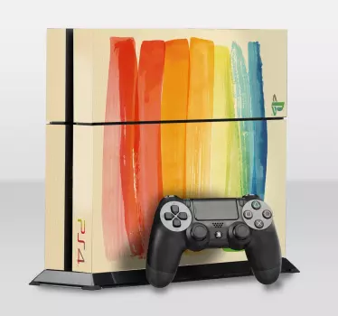 Vinilo para PS4 lienzo pintado - TenVinilo