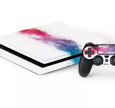 Pegatina original para PS4 mancha splatter - TenVinilo