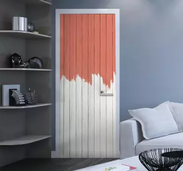 Vinilo puerta color living coral - TenVinilo