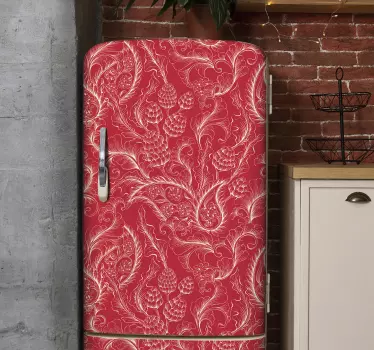 Vinilo para refrigerador ilustración paisley - TenVinilo