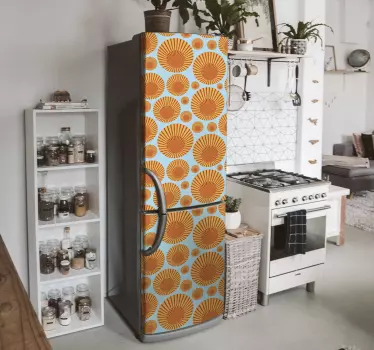 Vinilo para refrigerador sol de los 70 - TenVinilo