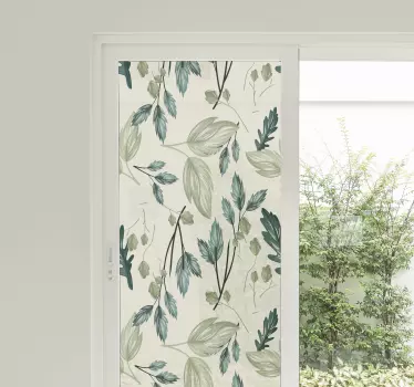 Vinilo para ventanas mosaico plantas verdes - TenVinilo