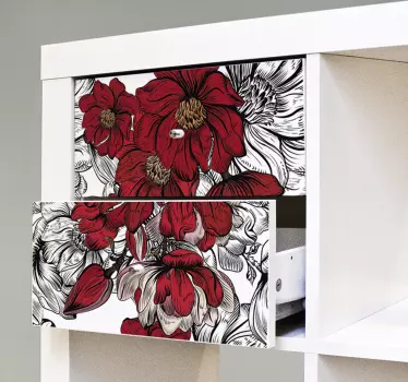 Vinilo para muebles ikea con flores - TenVinilo
