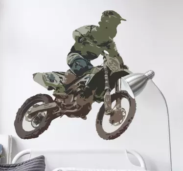 Vinilo decorativo motocross racer - TenVinilo