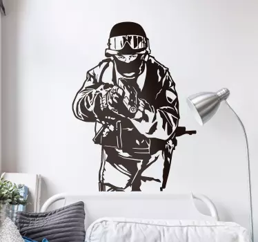 Vinilo pared juvenil de Swat Team - TenVinilo