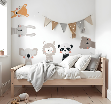 Vinilo pared paquete de animales escandinavos - TenVinilo