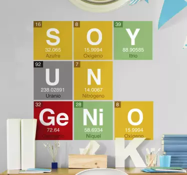 Vinilo frase tabla periódica de los elementos - TenVinilo