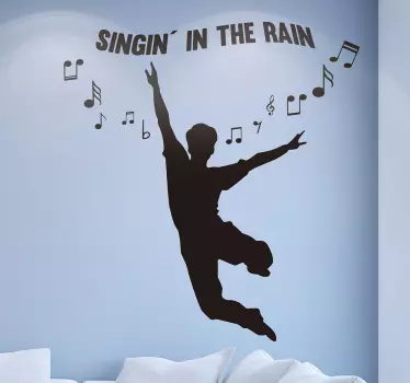 Vinilo perfil cantando bajo la lluvia - TenVinilo