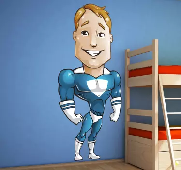 Vinilo personaje de superhéroe de dibujos animados - TenVinilo