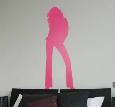 Vinilo personaje figura de silueta elegante - TenVinilo