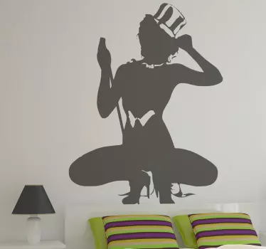 Vinilo personaje figura elegante en movimiento - TenVinilo