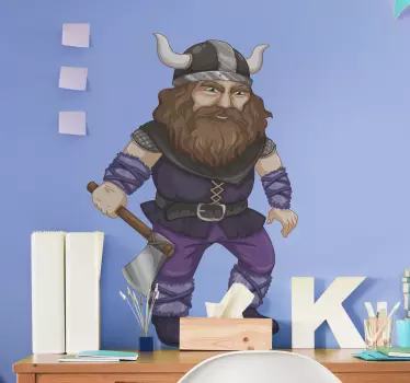 Vinilo personaje guerrero vikingo - TenVinilo