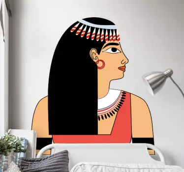 Vinilo personaje mujer egipcia elegante - TenVinilo