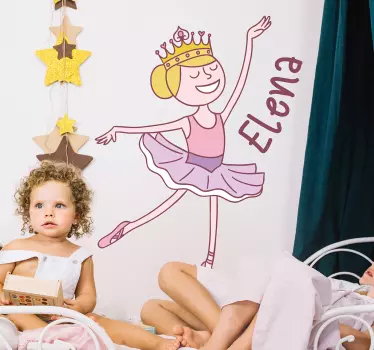 Vinilo personalizable bailarina infantil - TenVinilo