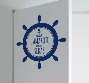 Vinilo personalizable puerta camarote - TenVinilo