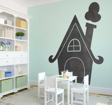 Vinilo pizarra con forma de casa - TenVinilo