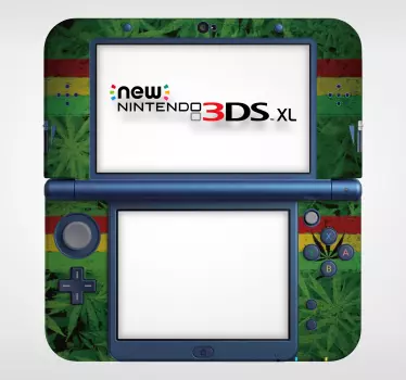 Pegatina adhesiva planta marihuana nintendo - TenVinilo