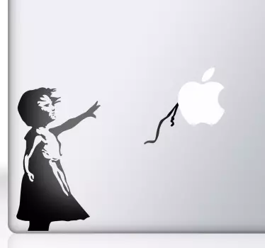 Vinilo portatil Banksy globo corazón - TenVinilo
