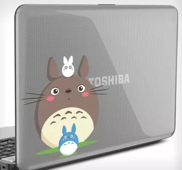Pegatina para portátil dibujo Totoro - TenVinilo