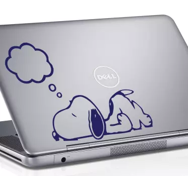Pegatina para portátil Snoopy nube - TenVinilo
