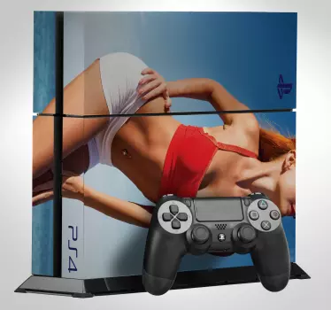 Sticker erótico PS4 chica sexy - TenVinilo