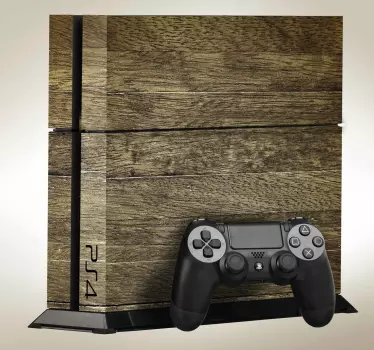 Vinilo con textura madera para PS4 - TenVinilo