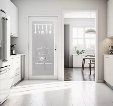 Vinilo para puerta de cubiertos de cocina - TenVinilo