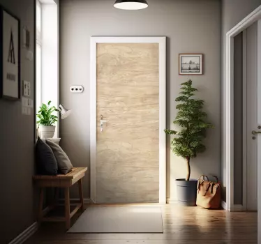 Vinilo para puerta textura madera - TenVinilo