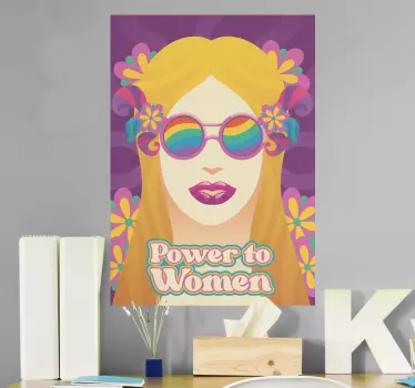 Vinilo retrato de empoderamiento femenino - TenVinilo