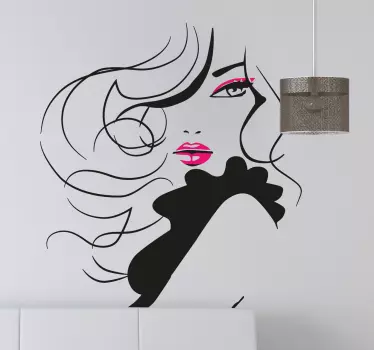 Vinilo retrato joven glamourosa - TenVinilo