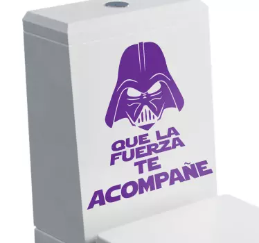 Vinilo para baño que la fuerza te acompañe - TenVinilo